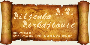 Miljenko Mirkajlović vizit kartica